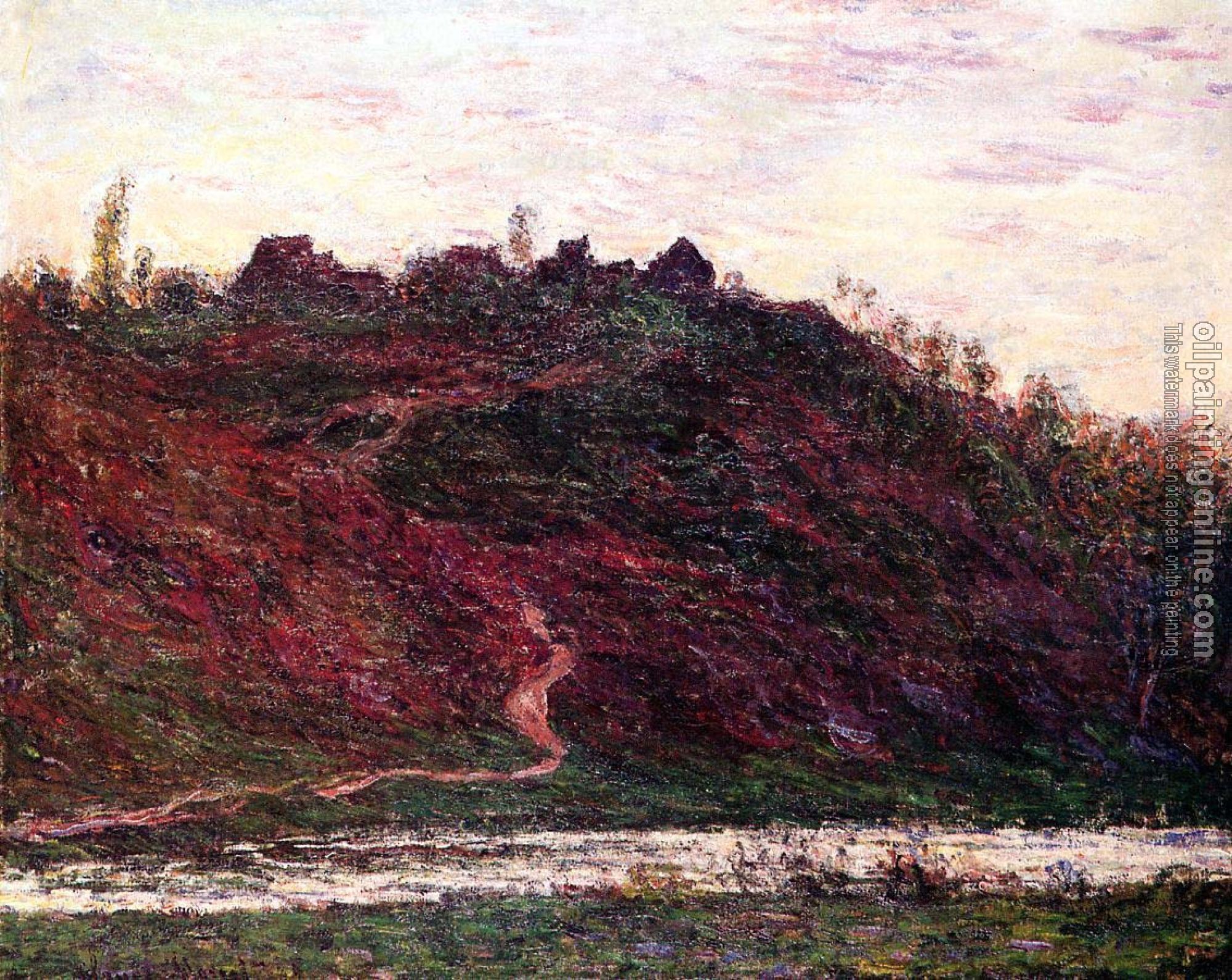 Monet, Claude Oscar - The Village of La Coche-Blond, Evening